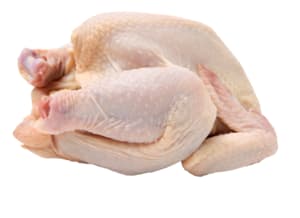Fresh organic free-range white chicken