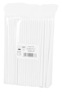 White straws, 8 x 250 mm