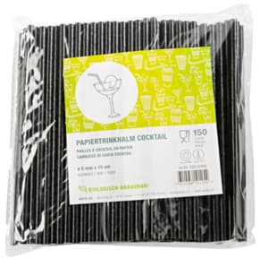 Black paper straws