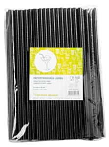 Black jumbo paper straws