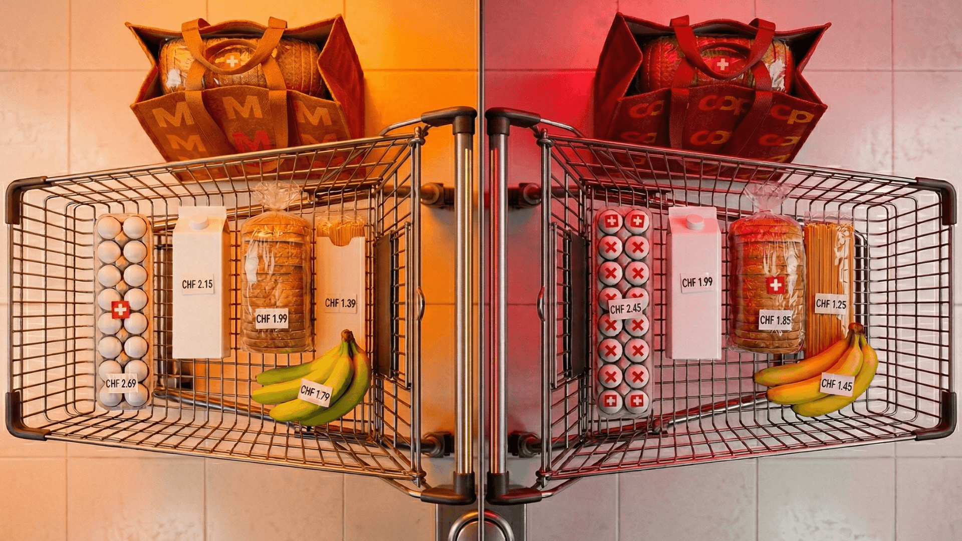 Migros vs Coop 2026: 50 prodotti, solo il 3–5% di scarto