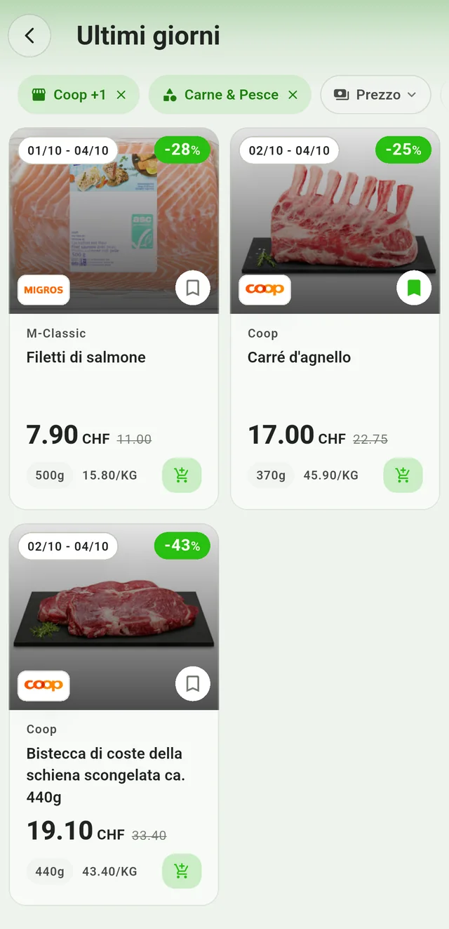 Consulta le offerte alimentari in scadenza