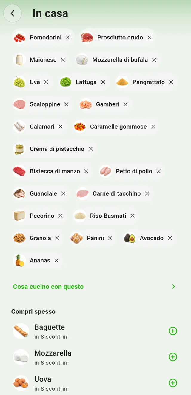 Tieni a vista quello che hai in casa