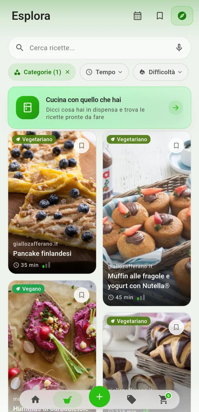 Esplora le ricette per categoria