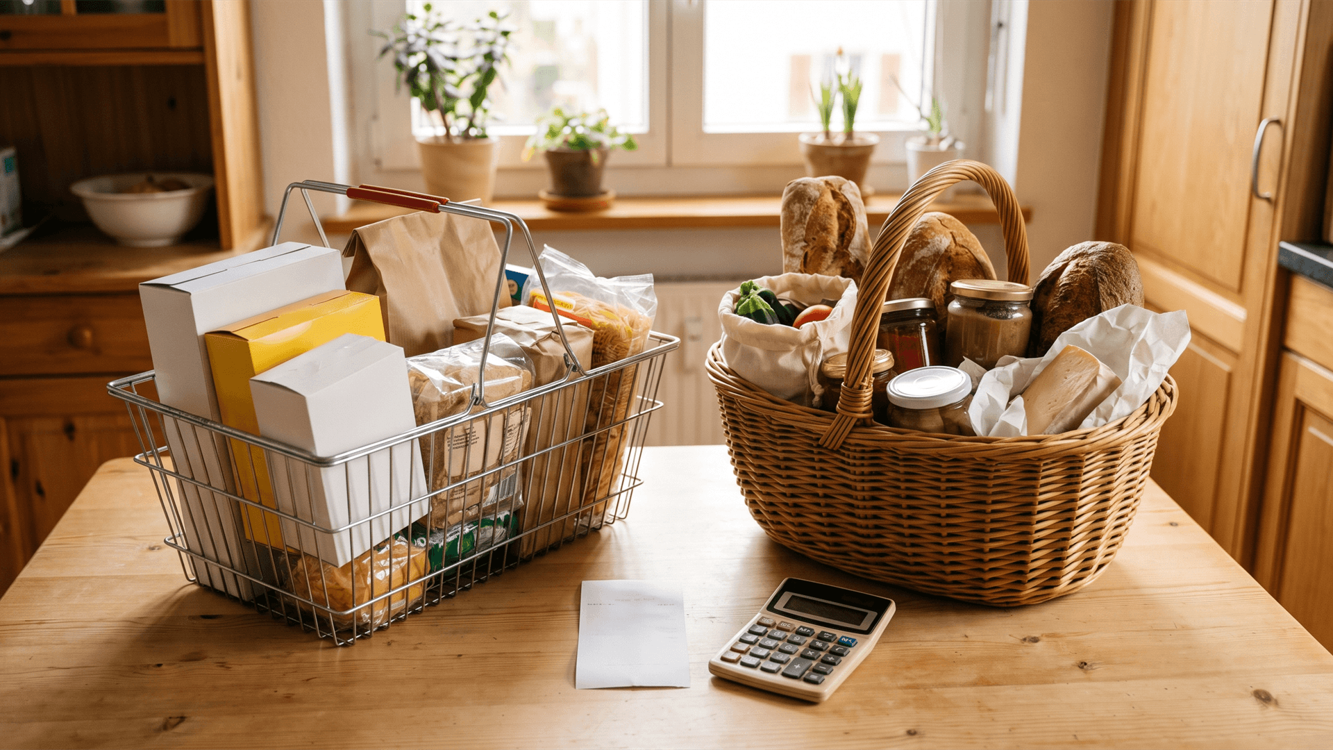 Discounter price comparison in Switzerland: Aldi, Lidl, Denner, Migros and Coop baskets side by side with CHF price tags.