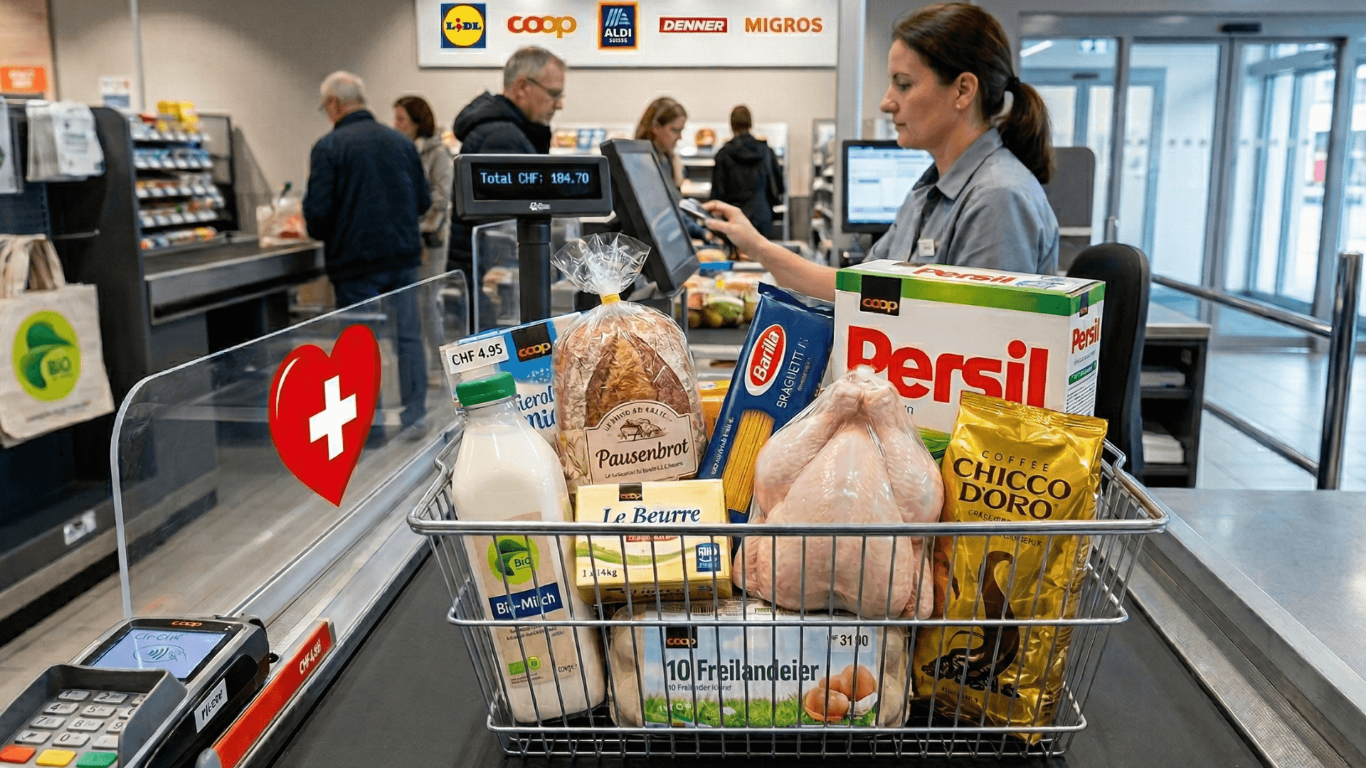 Prix alimentaires en Suisse 2026 : combien coûtent vraiment les courses ?