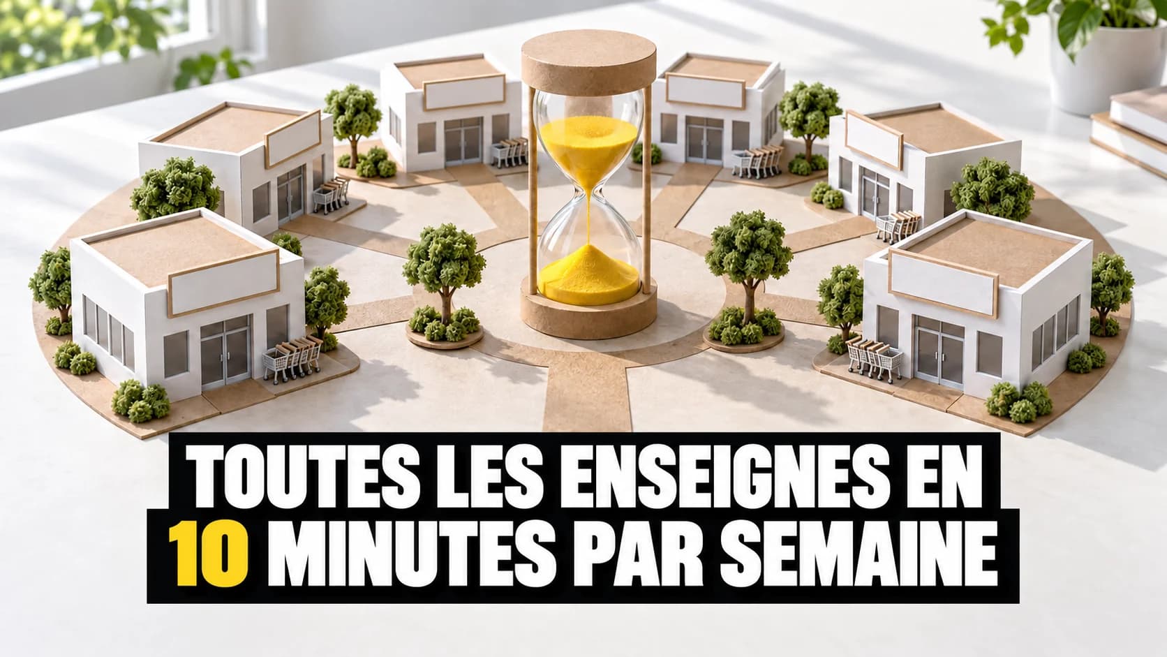 Champ de recherche avec un nom de produit et les actions de sept enseignes suisses côte à côte, au lieu d’une pile de catalogues hebdomadaires