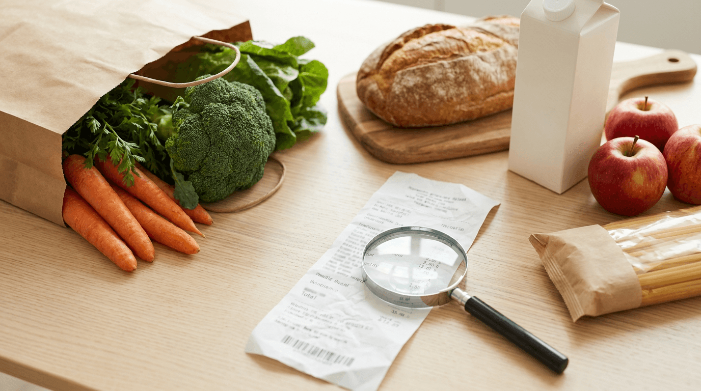 Coop è caro: uno scontrino svizzero e la spesa sotto una lente di ingrandimento, con il confronto del paniere K-Tipp contro Aldi, Lidl e Migros