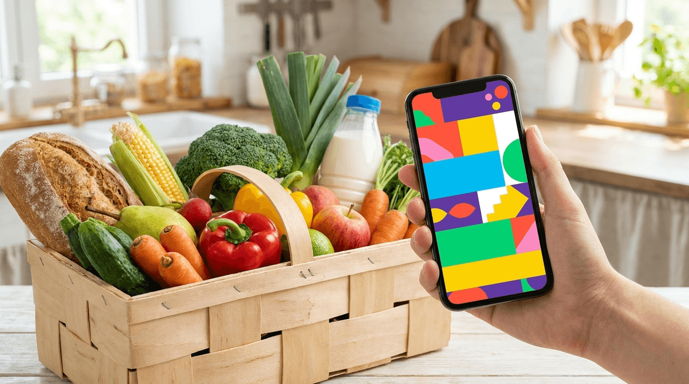Lidl Plus app Switzerland showing digital coupons and Lidl points on a smartphone