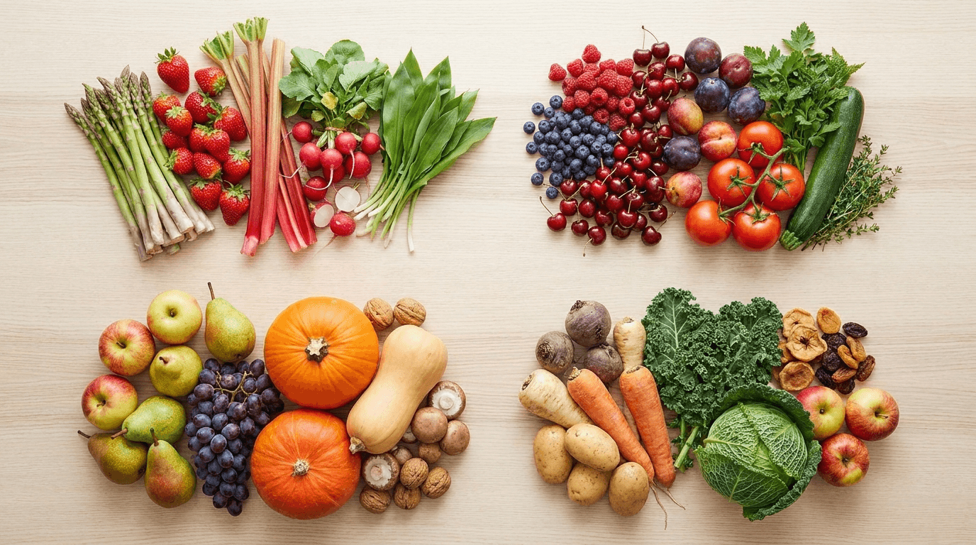 Saisonkalender für Schweizer Obst und Gemüse Monat für Monat