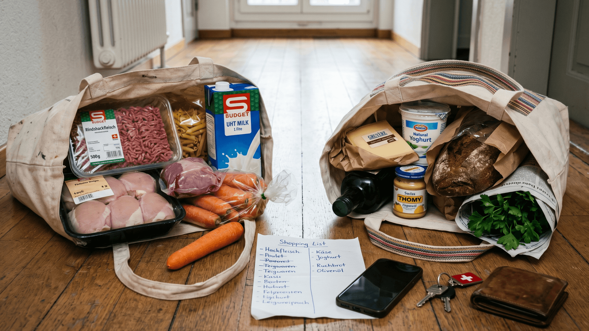 Liste de courses partagée pour les ménages suisses — solo, couple, famille