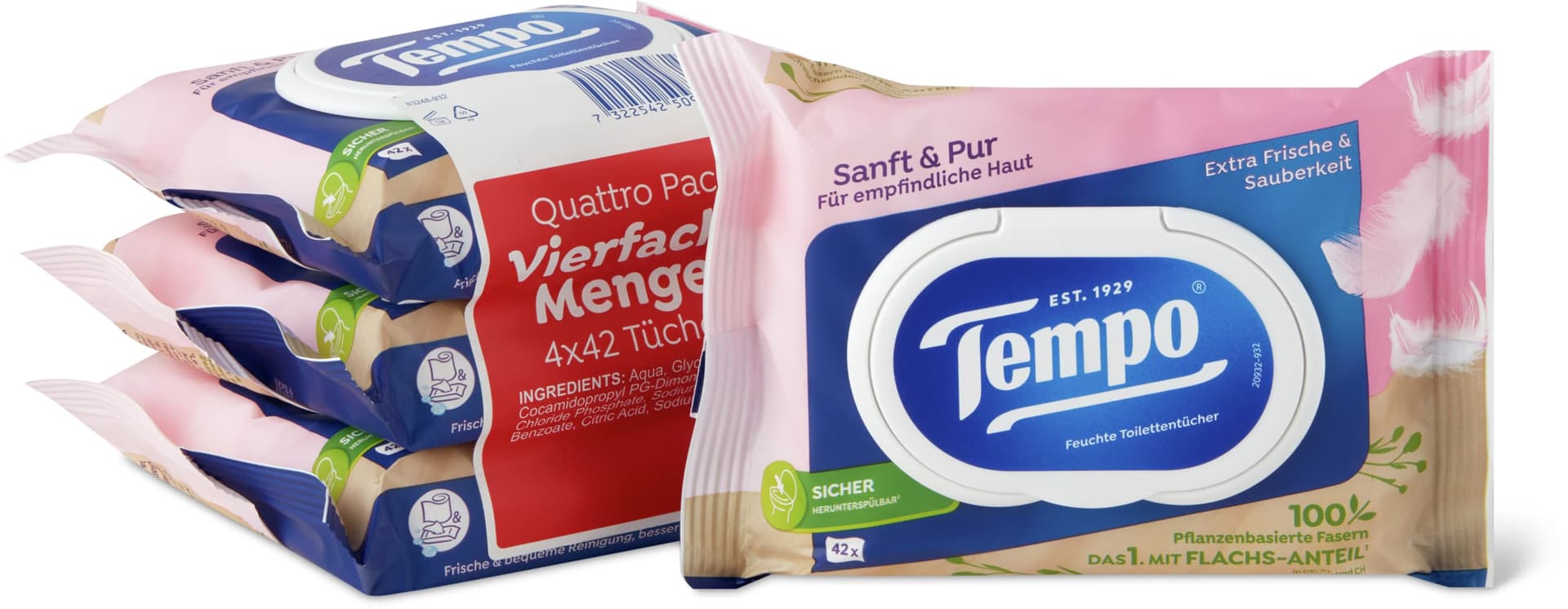 Feuchttücher Sanft & Pur ohne Parfüm