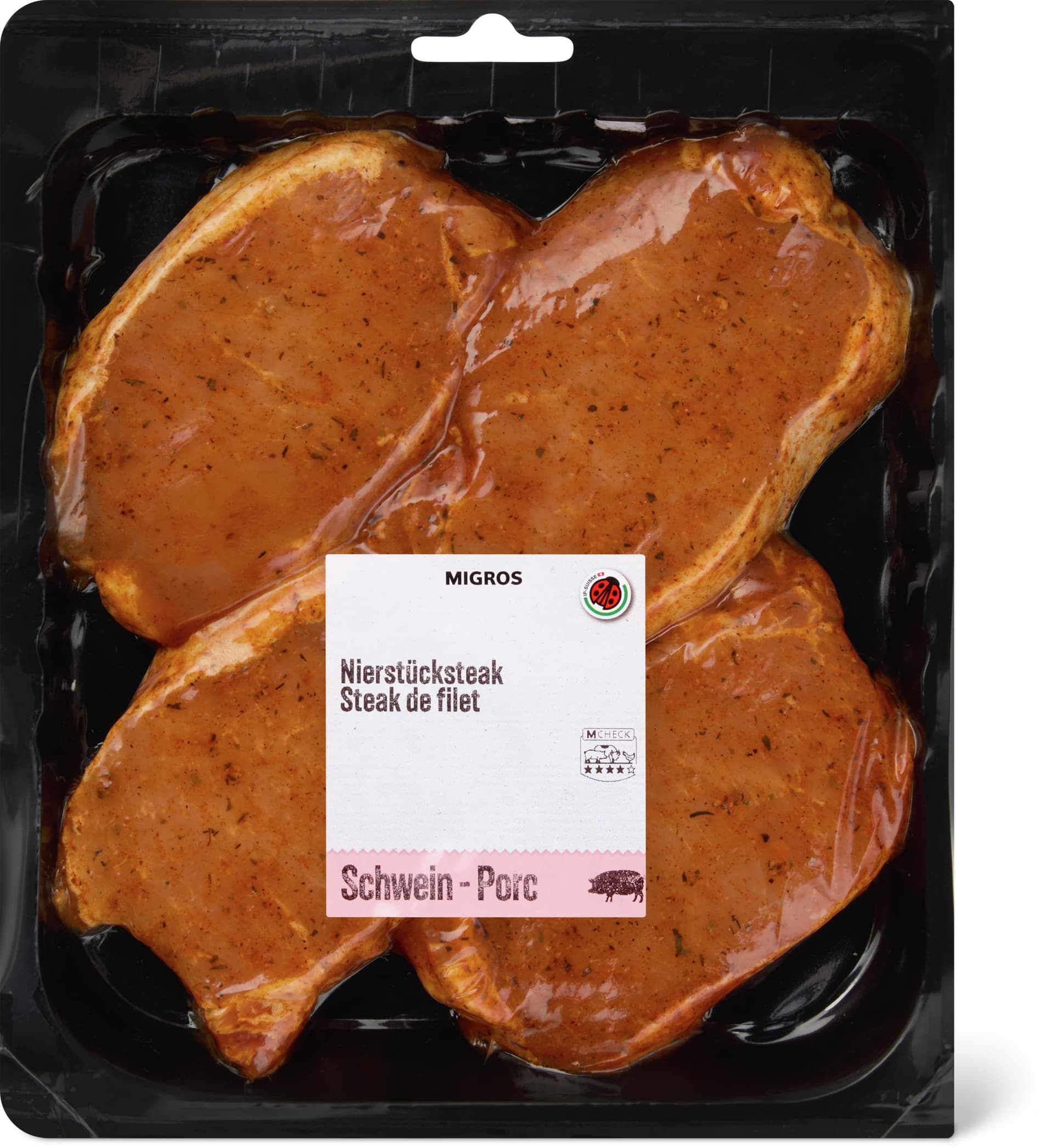 Migros Bistecca di maiale IP-SUISSE, marinata 100g