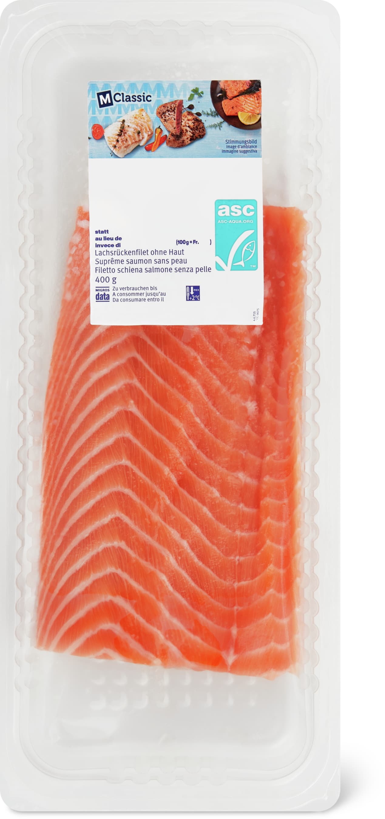 Lachsrückenfilet ohne Haut