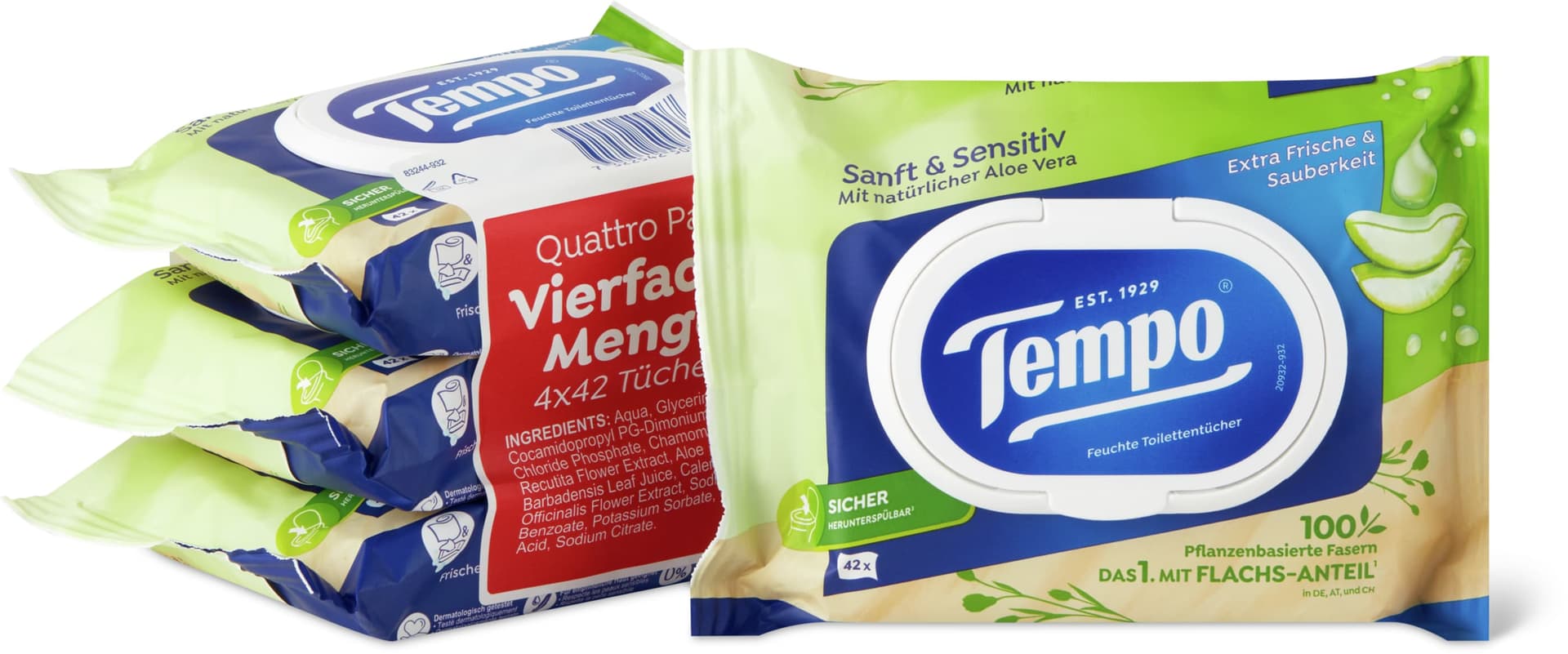 Feuchttücher Sanft & Sensitive Aloe Vera