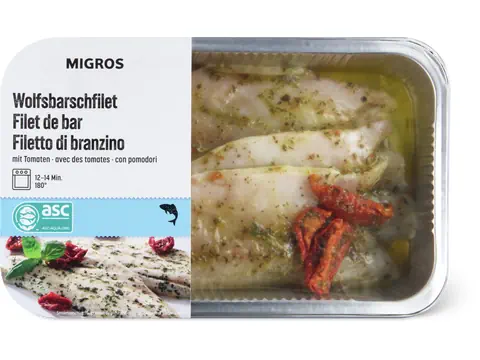 Migros Filetto branzino pomodori ed erbe 320g