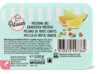 Candied fruit mix diced