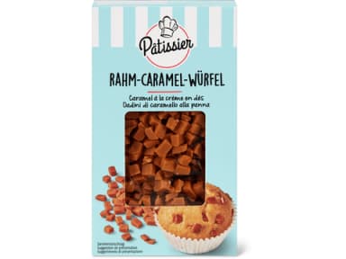 Cream caramel cubes