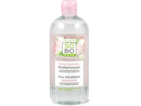 Acqua micellare lenitiva Aloe vera e rosa