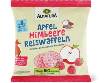 Alnatura Apple and raspberry rice cakes Organic, from 8 months, no added sugar 35g