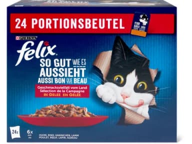 Felix Aussi bon que beau, assortiment Campagne, en gelée 24x85g