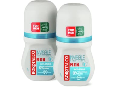 Borotalco Déodorant roll-on Invisible Fresh 2x50ml