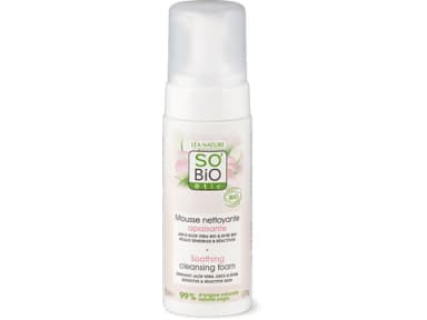 Soothing aloe-vera and rose cleansing foam
