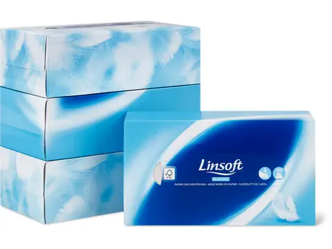 Linsoft Taschentücher Box · 4 x 100 pz