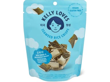 Seasoned seaweed rice crisps
