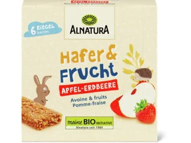 Alnatura Oat, apple and strawberry bars 6x23g