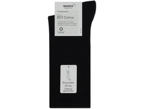 Damen Kniesocken Bio Cotton