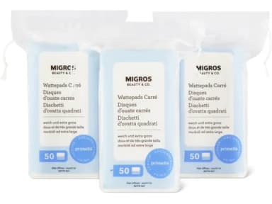 Migros Beauty & Co. Wattepads Carré Trio · 150 pz
