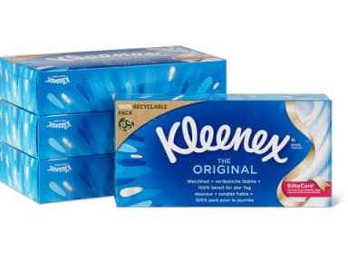 Kleenex Original Box cosmetic tissues 3-ply, four pack 4x72