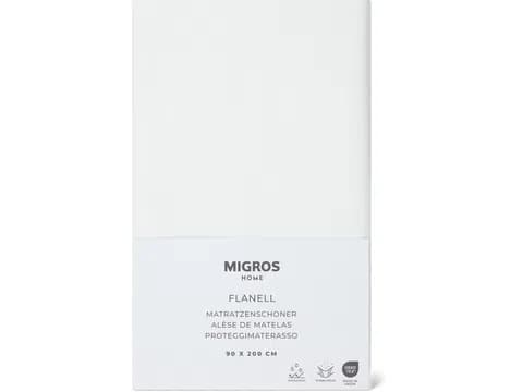 Molton Proteggimaterasso in flanella 90 x 200 cm, bianco