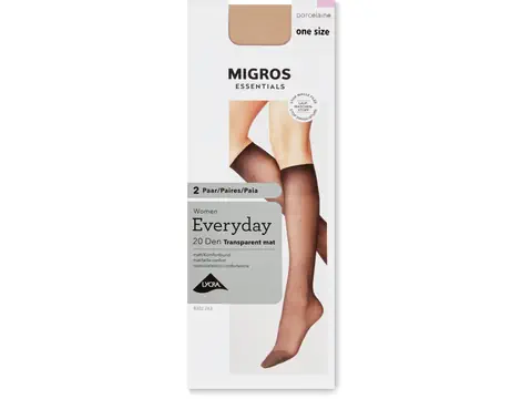 Women's knee-highs, matte transparent 20 den