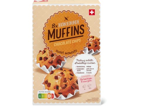 Muffin con gocce di cioccolato