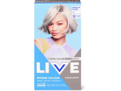 Schwarzkopf LIVE Urban Metallics colorazione argento metallico 1