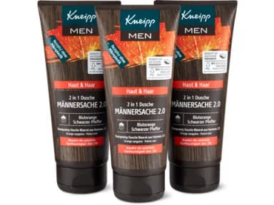 Kneipp Shampooing-douche 2 in 1 Réservé aux Hommes Orange sanguine et poivre noir 3x200ml