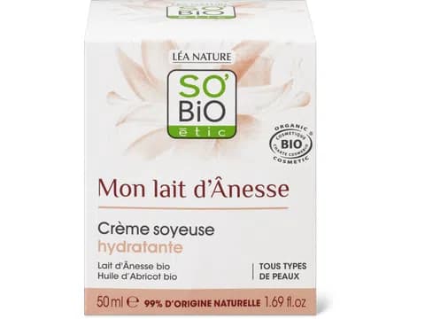 Crema idratante setosa Mon lait d'ânesse Latte d'asina e olio di albicocca