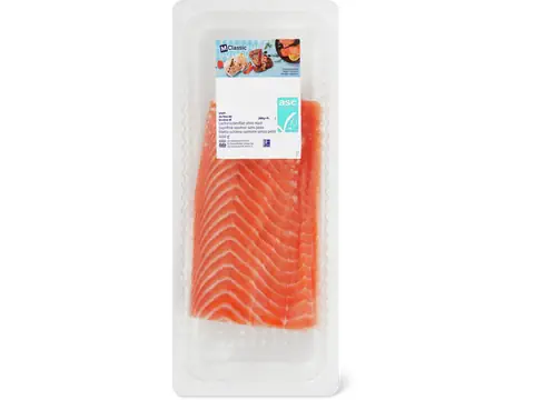 Filetto dorsale di salmone senza pelle