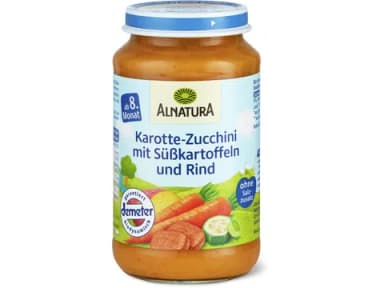 Alnatura Karotte-Zucchini-Brei mit Süsskartoffeln und Rind 220g