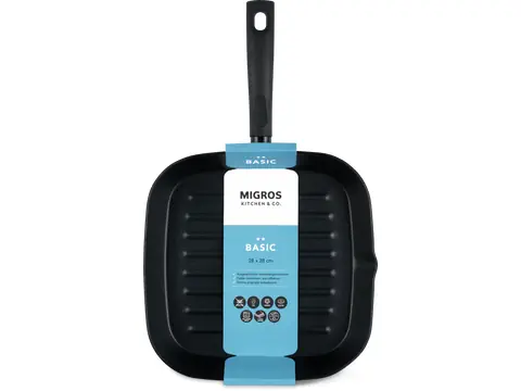Grill pan 28 x 28 cm, black