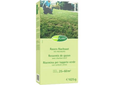 Lawn reseeding mix with activated carbon