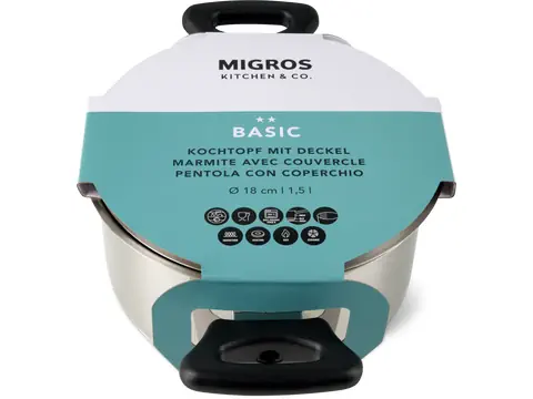 Migros Kitchen & Co. Kochtopf mit Deckel · 1 pz