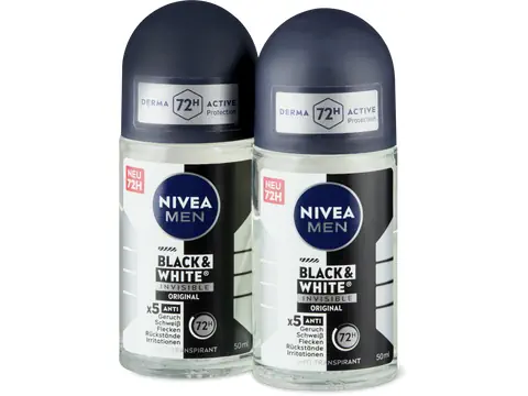 Nivea Deodorante roll-on Black&White Invisible 2x50ml