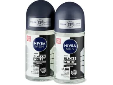Nivea Deo Roll-on Black&White Invisible 2x50ml