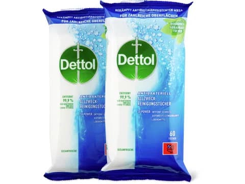 Dettol Salviette multiuso Lime e menta 2x60