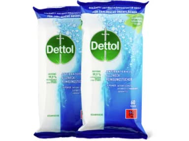Dettol Allzwecktücher Limette und Minze 2x60