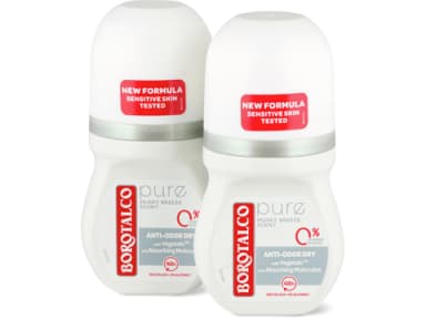 Borotalco Déodorant roll-on Pure 2x50ml