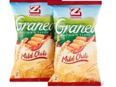 Zweifel Graneo Multikorn-Snacks Mild Chili 2x100g